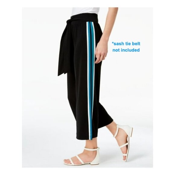 INC International Concepts Pants - INC International Concepts Women's Plus Size Varsity-Stripe Wide-Leg Ankle Pants